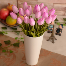 Flor Artificial de alta calidad, tulipán real para escritorio, boda, decoración del hogar, regalo multicolor, 21 unids/lote, oferta de 2017 2024 - compra barato
