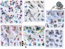 New Water Decals Nail Sticker Spring Flowers Butterfly Watermark Sliders Wraps for Nail Art Decoration Manicure Nails Sticker 2024 - buy cheap