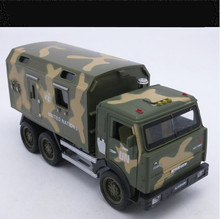 Modelo de coche de aleación 1:50, camión militar de alta simulación, piezas fundidas de metal, vehículo de juguete musical y intermitente, envío gratis 2024 - compra barato