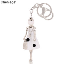 chenlege new fashion lovely women keychain lady car key chain ring jewelry bag charm car pendant keyring accessories wholesale 2024 - buy cheap