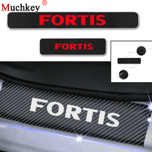 Car Stickers For Mitsubishi FORTIS 4D Carbon Fiber Vinyl Sticker Car Door Sill Scuff Plate Protector Guard Auto Accessories 4Pcs 2024 - buy cheap