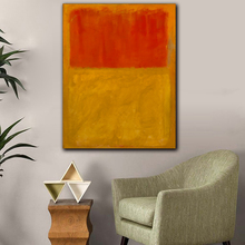 Cuadros de pared de gran tamaño para sala de estar, Impresión de mark-rothko-orange-and-tan-1954, lienzo, arte para decoración del hogar, pintura al óleo moderna 2024 - compra barato