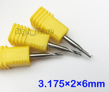 10pcs  High-grade Single Blade Aluminium Cutting Single Flute CNC Router bits 3.175mmX2mmX6mm 2024 - buy cheap