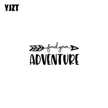 YJZT 17.8CM*8CM Find Your Adventure Vinyl Car Sticker Decals Black/Silver Motorcycle C13-000395 2024 - buy cheap