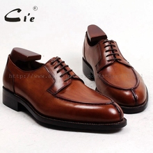 Zapato Derby para hombre con cordones transpirables, suela de Piel De Becerro auténtica hecha a medida, color marrón, n. ° D143 2022 - compra barato