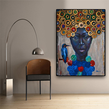 100x130cm abstrata mulheres africanas retrato pintura a óleo sobre tela arte posters e impressões parede imagem para sala de estar 2024 - compre barato