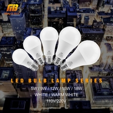 4pc/lot 110V 220V LED Bulb Lampada LED Bombilla Lamp 18W 15W 12W 9W 5W E27 High Brightness Bulb Real Power Smart IC LED Light 2024 - buy cheap