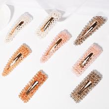 New Fashion Crystal Beads Pearl Hair Clip Snap Barrette Stick Hairpin Hair Styling Accessories For Women Length About 7.5-8.5cm 2024 - compre barato