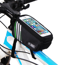 Bolsa de telefone celular para bicicleta, bolsa de tela sensível ao toque de 5.7 polegadas para armazenamento de tubo, bicicleta de estrada e mtb 2024 - compre barato