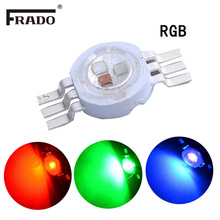 Chip de led de alta potência, contas cob 3 w rgb led, lâmpada de luz 3 w com 6 pinos de cor completa vermelho verde azul para holofote de led diy 2024 - compre barato