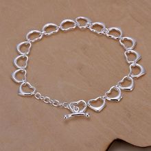 Joyería de plata H162 925, pulsera plateada con corazones pequeños, RYXGHZMC, SFONCNCF 2024 - compra barato