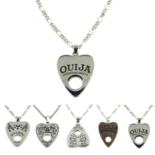 5piece Stainless Steel Heart Shape Ouija Necklace Pendant with 24"Chain Punk Style Charming Jewelry Fashion Style Necklace Chain 2024 - buy cheap