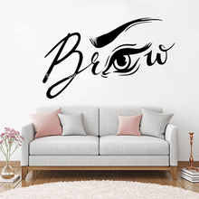 Brows Beauty Salon Sign Wall Decal Shop Window Sticker Art Decor Eyelashes Lashes Eyebrows Mural Home Decals Wall Sticker LC1090 2024 - buy cheap