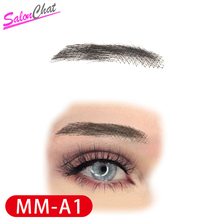 SalonChat Hand Tied False Lace Eyebrows 100% Human Hair Eyebrows human Hair invisible Handmade Fake Eyebrows For Women/Man 2024 - купить недорого