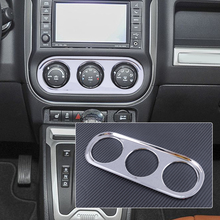 DWCX ABS Chrome Car Air Condition Adjust Switch Button Control Knob Cover Frame Trim Sticker Fit For Jeep Compass 2024 - buy cheap