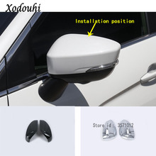 Para Mitsubishi Eclipse Cruz 2017, 2018, 2019, 2020, 2021 estilo de coche vista trasera espejo retrovisor lateral de vidrio cubierta de molduras de Marcos Stick 2024 - compra barato