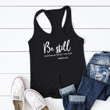 Vest Be Still And Know That I Am God Psalm 46:10 Tank Tops Women Religious Faith Bible Verse Tanks Summer Christian Gym Shirt 2024 - compre barato