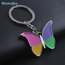 Mamojko-Llavero con goteo para mujer, accesorio colorido con forma de mariposa, colgantes de bolso de dijes, regalos 2024 - compra barato