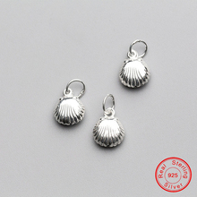 UQBing 10*8*3.5mm Simple Design 925 Sterling Silver Sea Shell Charms DIY Jewelry Making Findings Accessories 2024 - buy cheap