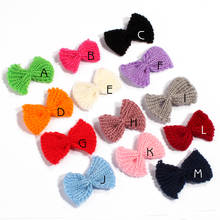 30PCS Mini Knitting Cute Wool Flower Hair Bows for Hair Accessories Newborn Handmade Woolen Yarn Candy Bows for Women Clothing 2024 - buy cheap