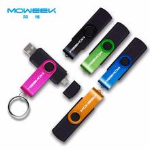 Moweek Multifunctional USB Flash Drive 128gb 64gb cle usb stick 32gb 16gb pendrive 8gb 4gb usb 2.0 Pen Drive for android 2024 - buy cheap