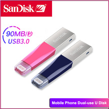 SanDisk USB Flash Drive pendrive iXPand OTG pen drive Pink Blue SDIX40N usb c 32GB cle usb stick USB 3.0 MFi for iPhone iPad key 2024 - buy cheap