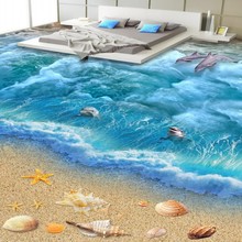 Beibehang-pintura decorativa de SeaWorld 3D, papel tapiz autoadhesivo, pasta de suelo de PVC, papel de pared impermeable 2024 - compra barato