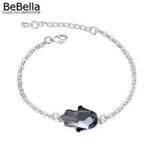 Bebella fatima pulseira com pingente de corrente, com cristais, de swarovski, joias de moda para mulheres, meninas, presente de natal 2024 - compre barato