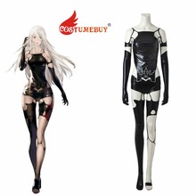 CostumeBuy juego NieR: Automata 2B A2 YoRHa tipo A No. 2 vestido Cosplay disfraz adulto mujer Halloween Sexy negro traje L920 2024 - compra barato