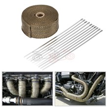 2" X 32.8ft Brown Exhaust Pipe Heat Header Wrap Manifold Downpipe Insulation Thermal Tape Roll Universal Fit for Car Motorcycle 2024 - buy cheap