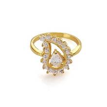 Luxury Gold Color Rings For Women Crystal Clear Eyes Zircon Ring Fashion Free shipping(R18K-14) 2023 - buy cheap