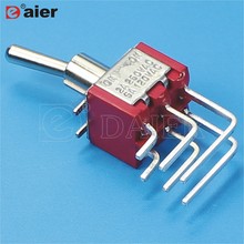 6MM Miniature Toggle Switch 2A 250VAC  6 Pins ON ON Short Handle DPDT Mini Switches 2 Position M6 5A 125VAC With PC-V Terminal 2024 - buy cheap