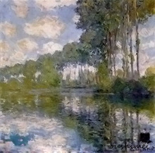 Arte pintado a mano para decoración de sala de estar, pintura de paisaje de lago, pintura, óleo de Claude, Monet 2024 - compra barato