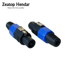 5Pcs 4 Pin Speakon Speaker Connector Plug Male Audio Plug Locking Design Blue Ring for PA AMPLIFIER Cable 2024 - buy cheap