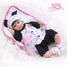 NPK 40CM soft body real touch silicone bebe doll reborn realistic flexible newborn baby sweet girl baby Birthday Gift 2024 - buy cheap