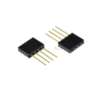 20 pces 4 pinos única linha reta pino fêmea encabeçamento 2.54mm passo pino longo 11mm tira conector soquete 1x4 4pin para arduino pcb 2024 - compre barato