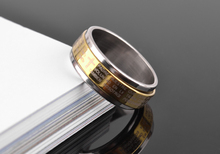 Оптовая продажа 316L из нержавеющей стали кольца на палец золотого цвета свадебные полосы библейские ювелирные изделия Размер США 7 2024 - купить недорого