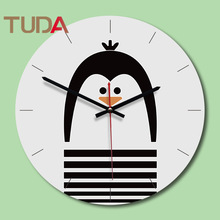 TUDA Original de Madeira Proteção Ambiental Criativo Relógio de Parede Sala de estar Mudo Relógio de Parede de Moda Europeus 2024 - compre barato
