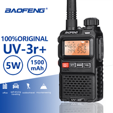 Baofeng-Mini walkie-talkie UV-3R + de alta calidad, portátil, VHF, UHF, escáner de Radio bidireccional, transceptor Hf, cargador de Radio 2024 - compra barato