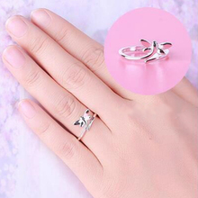 New Fashion Silver Plated Adjustable Rings for Women Girls Engagement Ring Dolphin Dragonfly Rings Women Girls Love's Gift 2024 - buy cheap