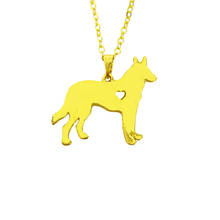LPHZQH Fashion German Shepherd Necklace Cute Dog Pendant Pet Puppy Necklace Jewelry Choker Women Necklace Gift Gold Color 2024 - buy cheap