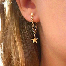 Mad Fashion-pendientes de estrella de cinco puntas para mujer, aretes sencillos con personalidad, borla coreana, accesorios de joyería de boda 2024 - compra barato