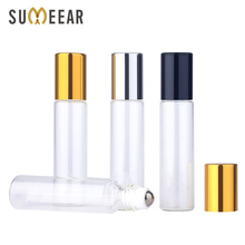 50pieces/lot 10ml Essential Oil Bottle Glass Roll on Perfume Bottle For Essential Oils Empty Cosmetic Case With roller bottles 2024 - buy cheap