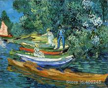 Paintings by Vincent Van Gogh Rowing Boats on the Banks of the Oise wall art Hand painted High quality 2024 - buy cheap