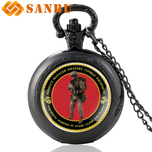 Reloj de cuarzo militar de estilo militar, cronógrafo de bolsillo de soldado de la Marina, Retro, negro 2024 - compra barato