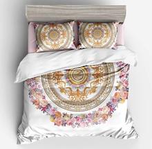 Bohemian Duvet Cover Set, Boho chic Mandala Medallion Printed Soft Microfiber Bedding Set 2024 - buy cheap