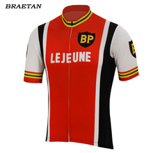 Red cycling jersey spain retro men summer short sleeve clothing cycling wear bicycle clothes cycling clothing hombre braetan 2024 - buy cheap