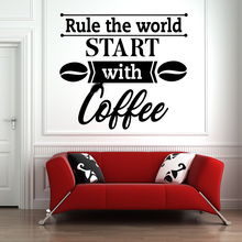 Bom Café Xícara de Chá de Cozinha De Vinil Palavra Citação Decalque em Parede Sticker Decalques Mural Projeto do Quarto Quarto Decoração de Casa D510 2024 - compre barato