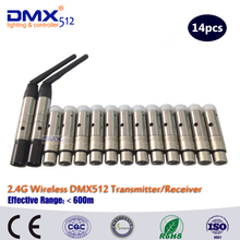 DHL Free Shipping  2018 New Arrival mini XLR Wireless DMX512 12pcs Receiver and 2pcs Transmitter 3pin XLR for stage lighting 2024 - buy cheap