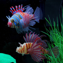 Glowing Effect Artificial Lion Fish Aquarium Decoration Fish Tank Underwater Live Plant Luminous Ornament Aquatic Landscape #F 2024 - buy cheap